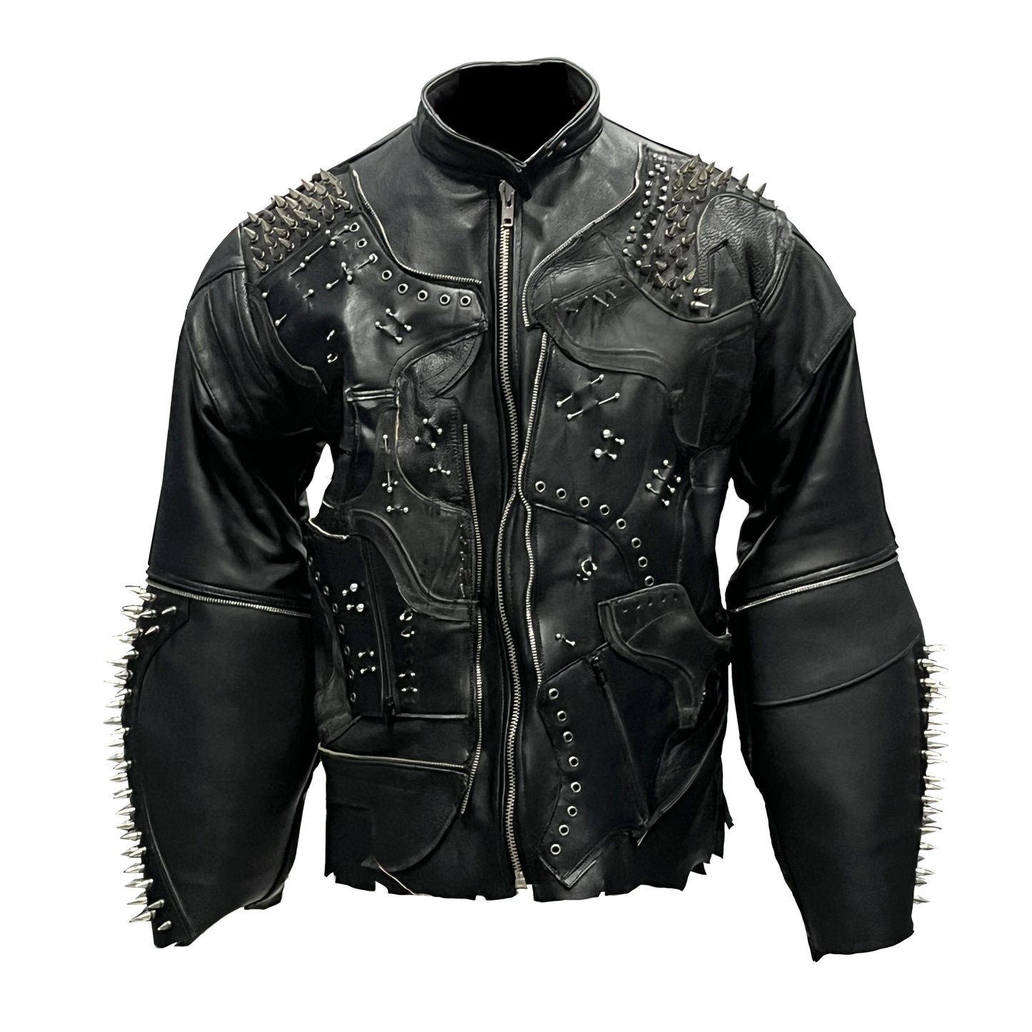 Upcycled from Shoes - Leather Biker Jacket (Piercings optional)