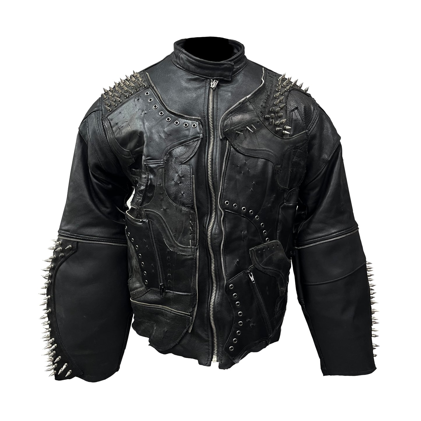 Upcycled from Shoes - Leather Biker Jacket (Piercings optional)
