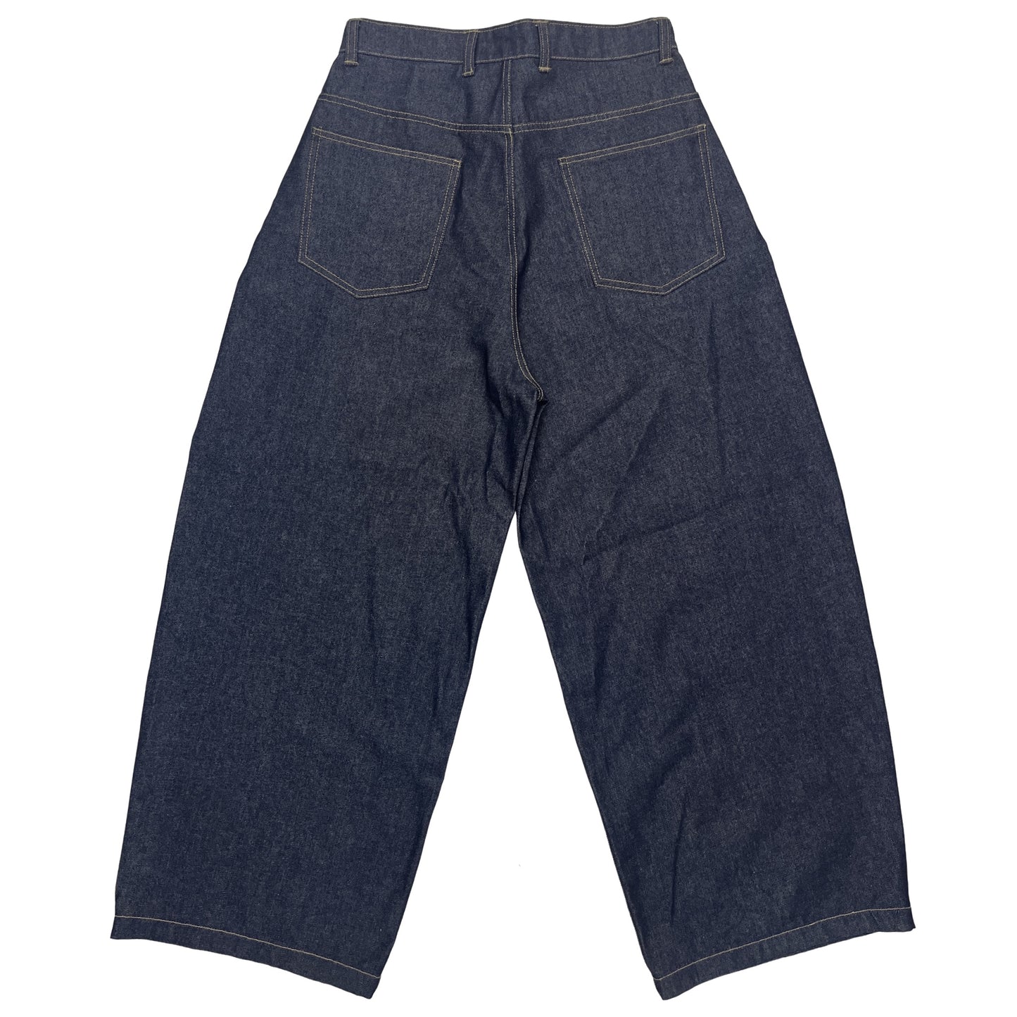 SUPER BAGGY RAW DENIM JEANS - BLUE