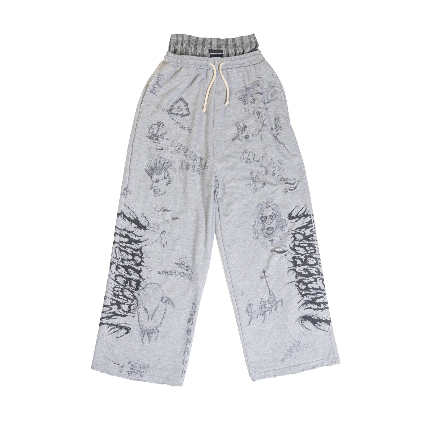 Boxer Sweatpants - Grey Melange (Graffiti version)