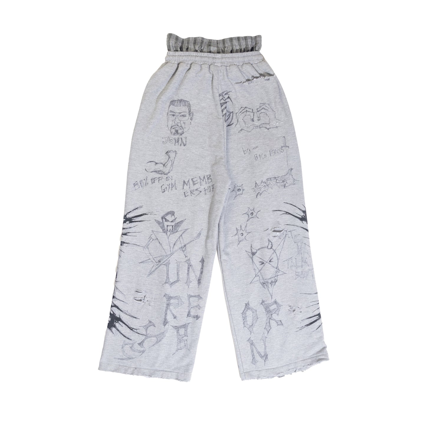 Boxer Sweatpants - Grey Melange (Graffiti version)