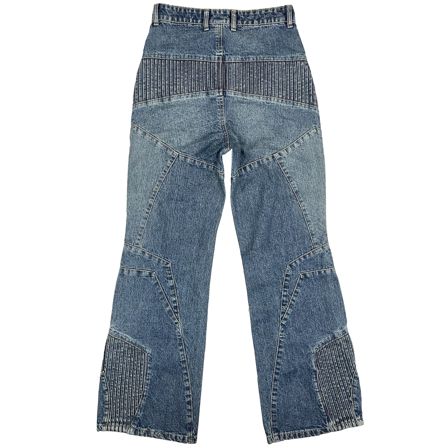 BIKER DENIM PANTS - VINTAGE BLUE