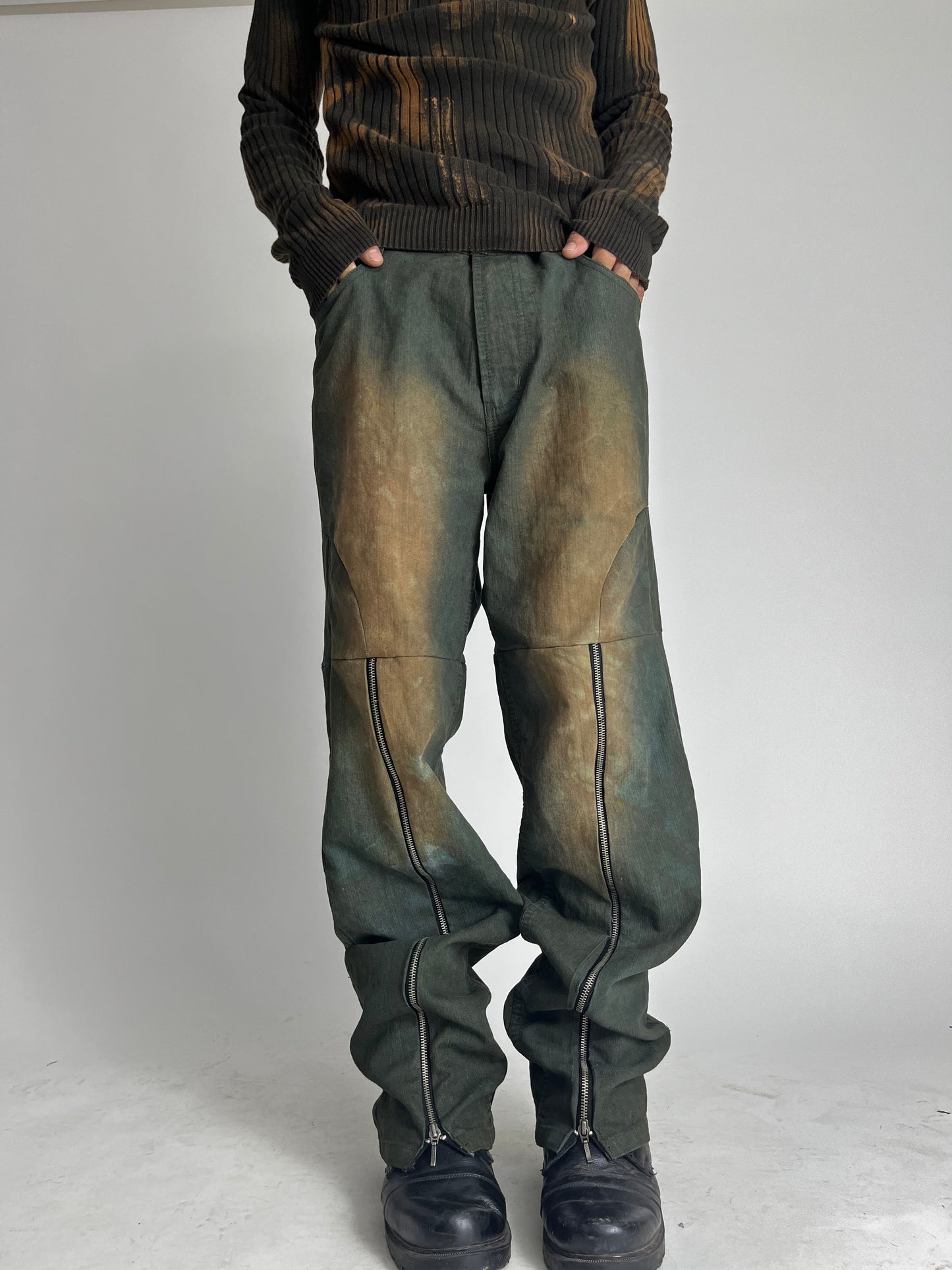 Reconstructed Mud Wash Jeans