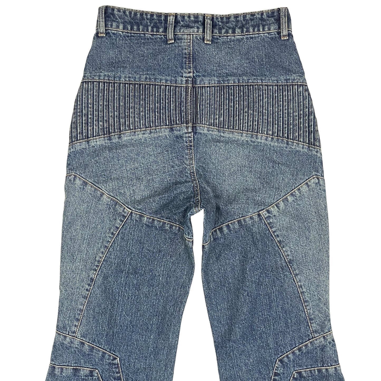 BIKER DENIM PANTS - VINTAGE BLUE