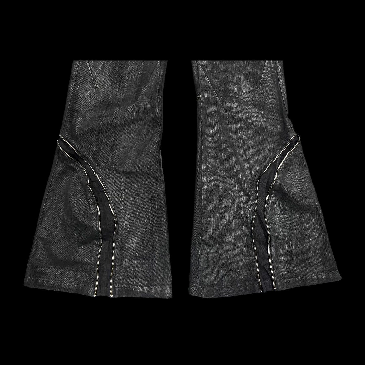 Hellraiser Waxed Super Flared Jeans (SHIPS IN 4 WEEKS)