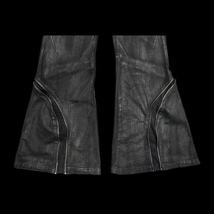 Hellraiser Waxed Super Flared Jeans (SHIPS IN 4 WEEKS)