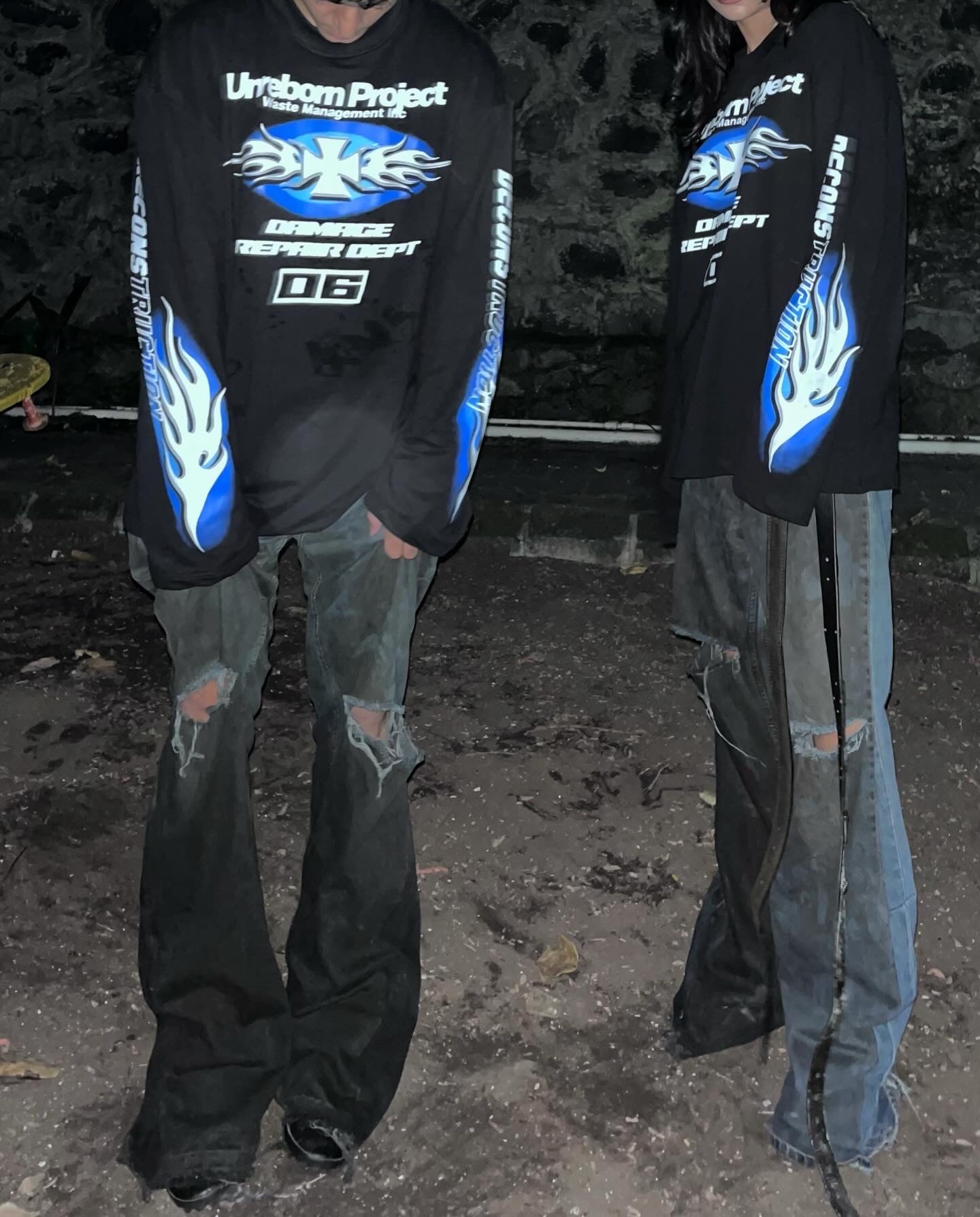 flames & cross logo tee