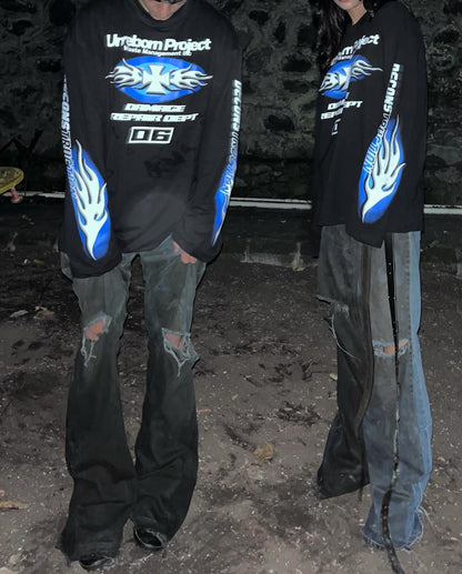 flames & cross logo tee