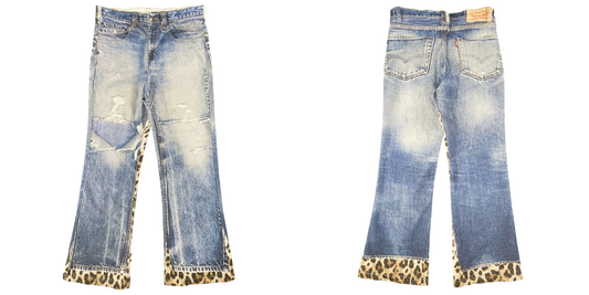 SID VICIOUS Flared Jeans Printed (trompe l'oeil) - Ships in 3-4 weeks