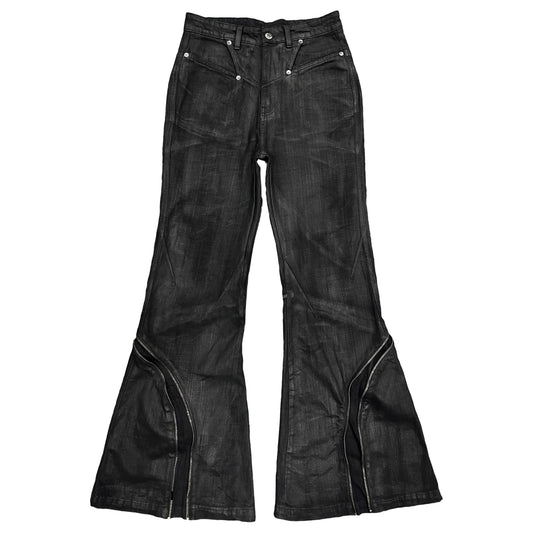 Hellraiser Waxed Super Flared Jeans (SHIPS IN 4 WEEKS)