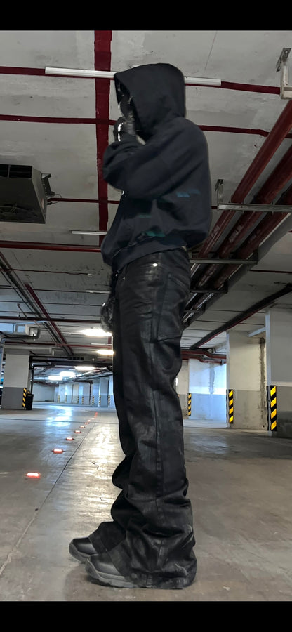 Hellraiser Waxed Flared Jeans (SHIPS IN 3 WEEKS)