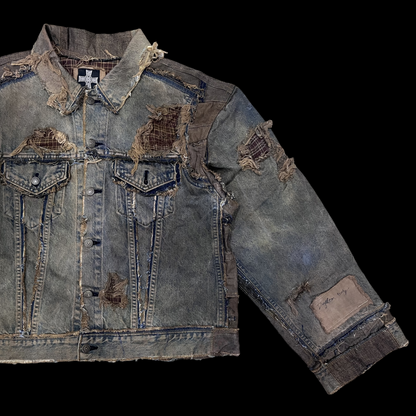 Reconstructed Denim Jacket - Hand washed/ distressed