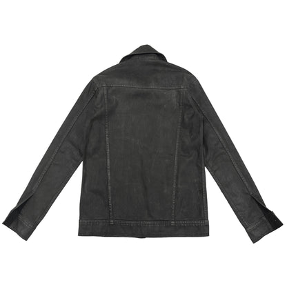 WAXED COATED SLIM TRUCKET DENIM JACKET SAMPLE