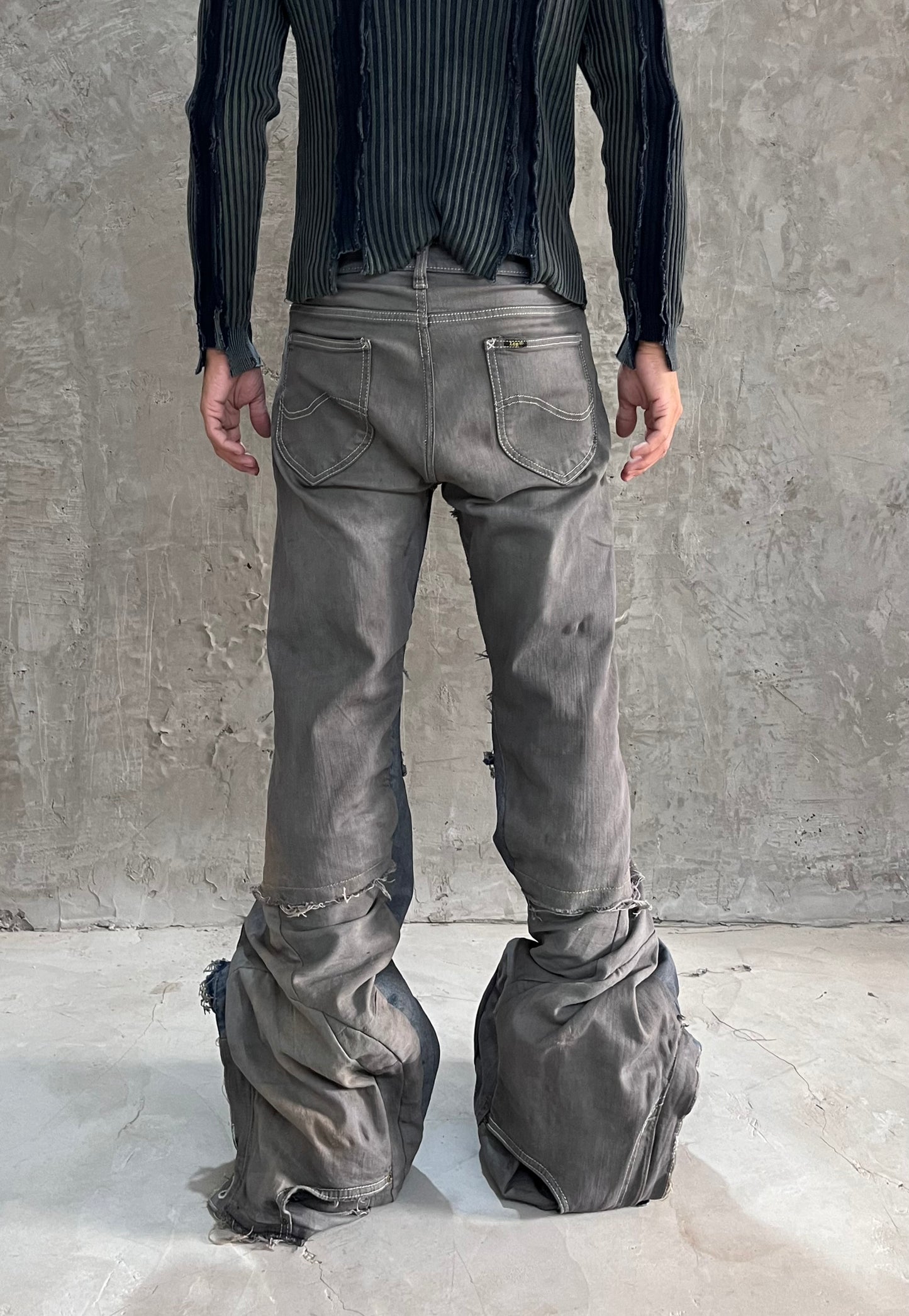 Reconstructed Dual Tone Jeans