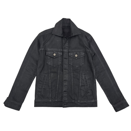 WAXED COATED SLIM TRUCKET DENIM JACKET SAMPLE