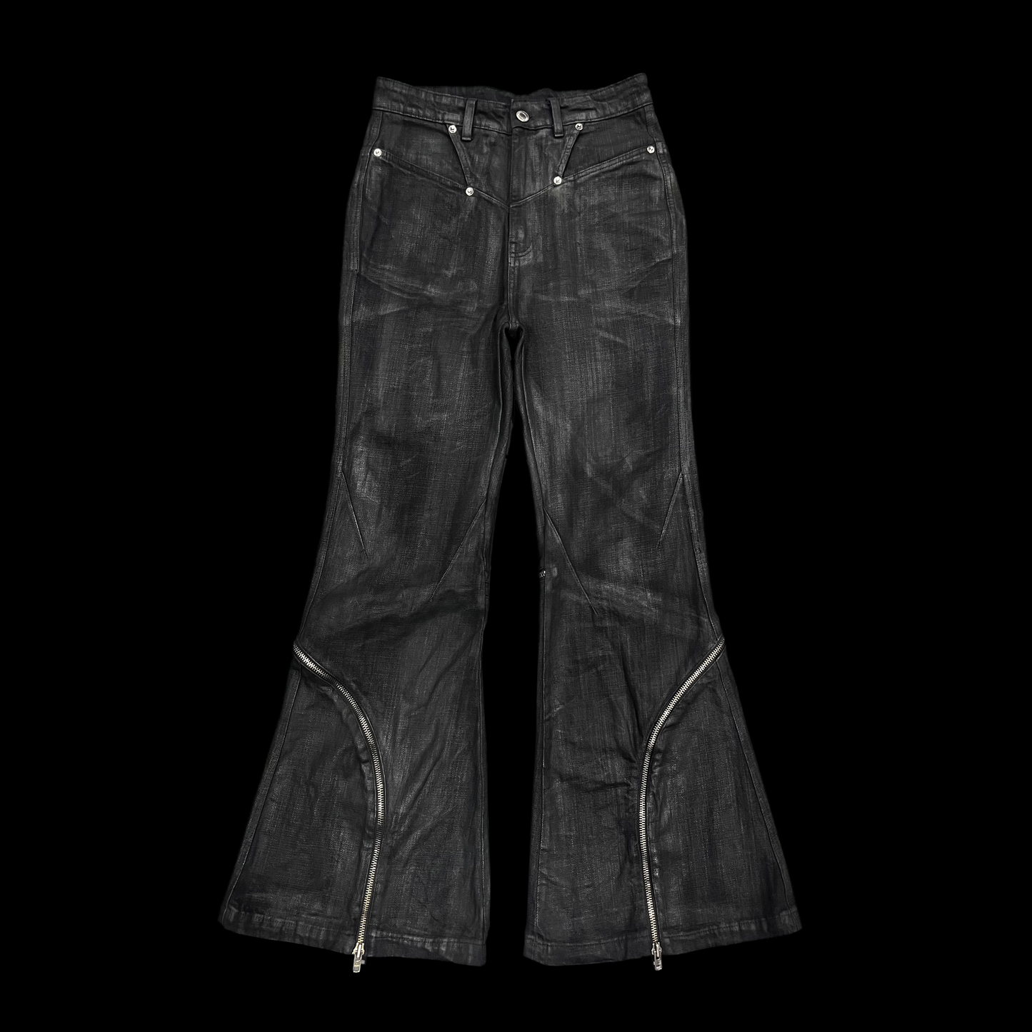 Hellraiser Waxed Super Flared Jeans (SHIPS IN 4 WEEKS)