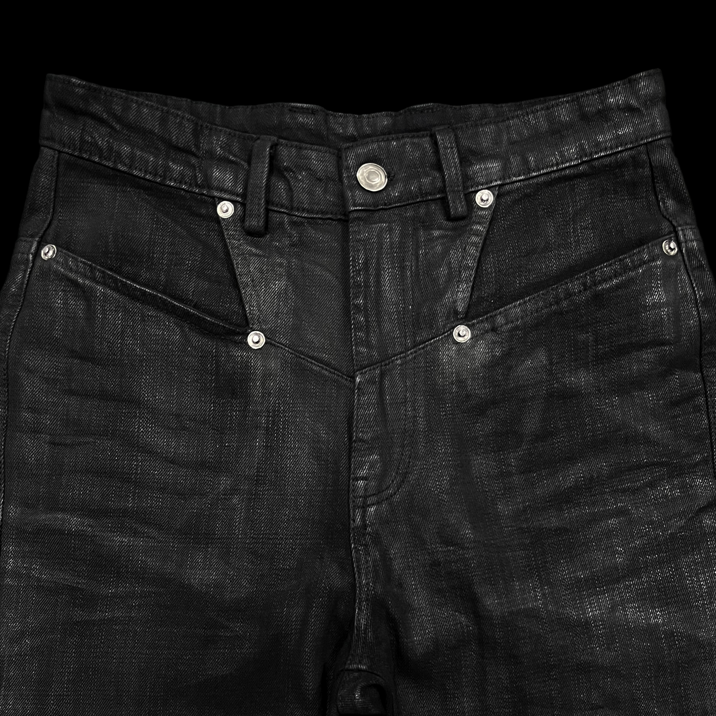 Hellraiser Waxed Flared Jeans (SHIPS IN 3 WEEKS)