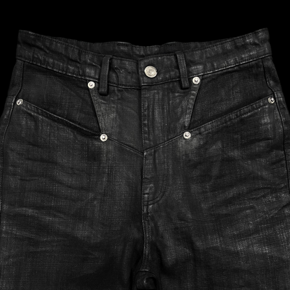 Hellraiser Waxed Flared Jeans (SHIPS IN 3 WEEKS)