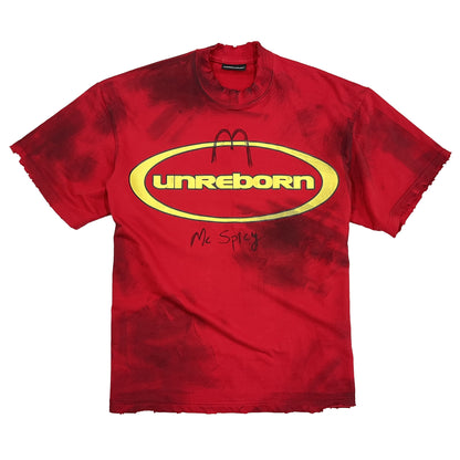 SUPER DISTRESSED MC SPICY T-SHIRT OVERSIZED - RED