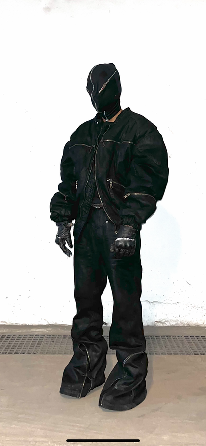 Hellraiser Waxed Super Flared Jeans (SHIPS IN 4 WEEKS)