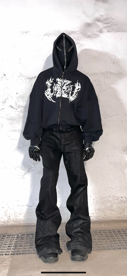 Hellraiser Waxed Flared Jeans (SHIPS IN 3 WEEKS)