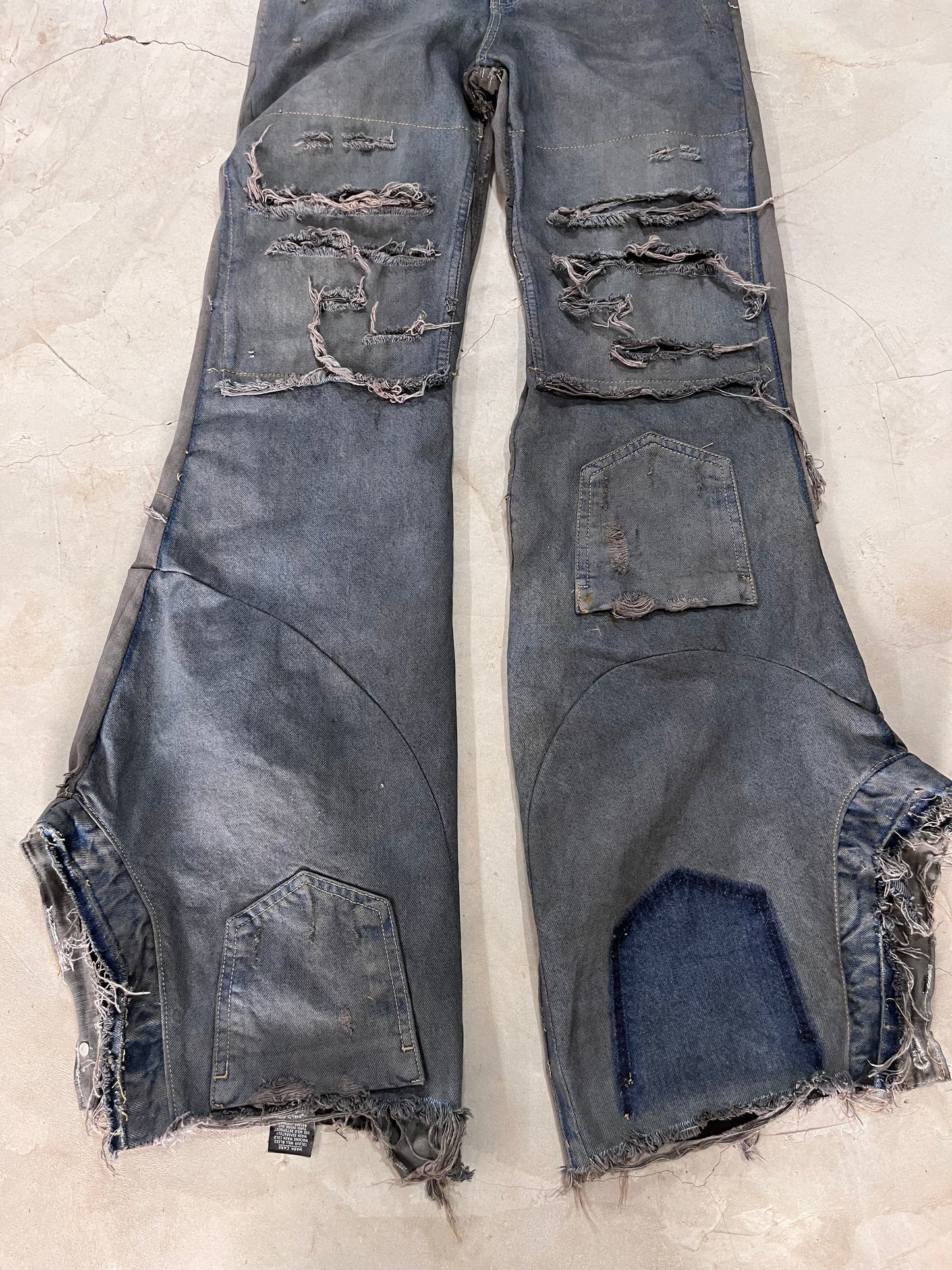 Reconstructed Dual Tone Jeans