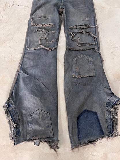 Reconstructed Dual Tone Jeans