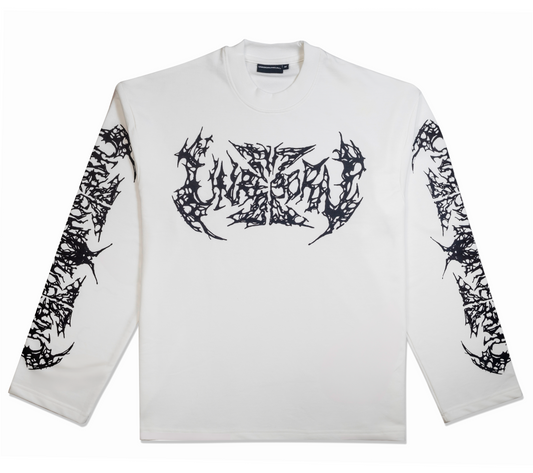 Hardcore Metal Logo - White Tshirt (SHIPS IN 2 WEEKS)