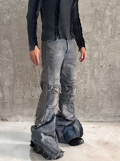 Reconstructed Dual Tone Jeans