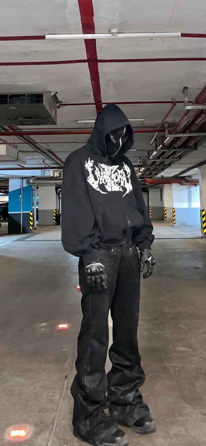 Hellraiser Waxed Flared Jeans (SHIPS IN 3 WEEKS)