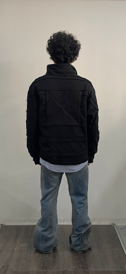 Asymmetrical  layered rugby shirt (SHIPS IN 3-4 WEEKS)