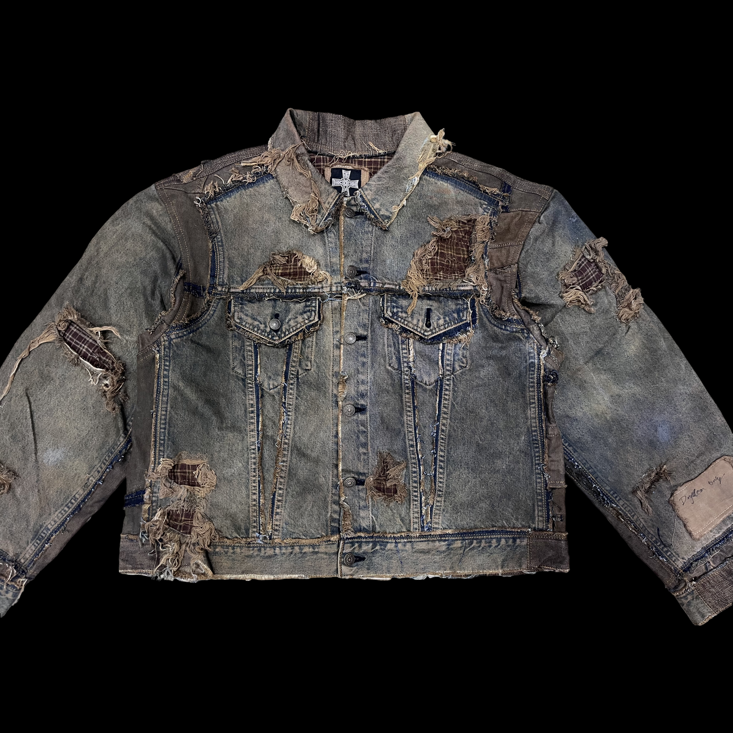 Reconstructed Denim Jacket - Hand washed/ distressed