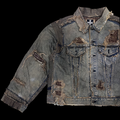 Reconstructed Denim Jacket - Hand washed/ distressed