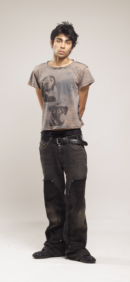 RECONSTRUCTED CARPENTER FLARED JEANS (Ships in 2 weeks)