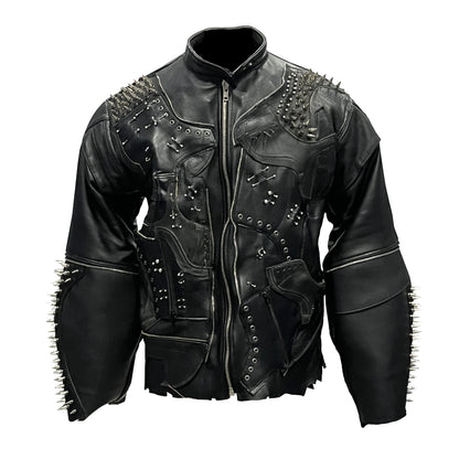Upcycled from Shoes - Leather Biker Jacket (Piercings optional)