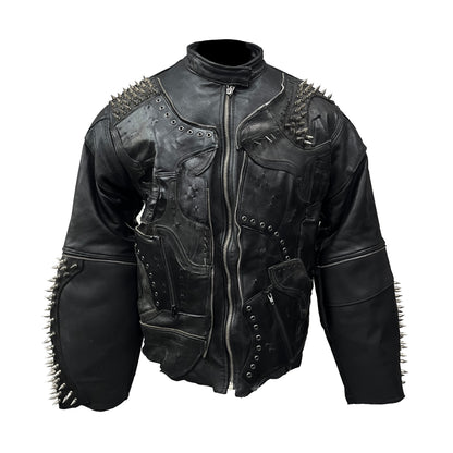 Upcycled from Shoes - Leather Biker Jacket (Piercings optional)