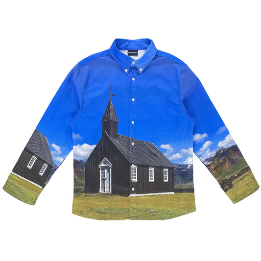 Búðakirkja (Black Church) Printed Shirt (SHIPS IN 3-4 WEEKS)