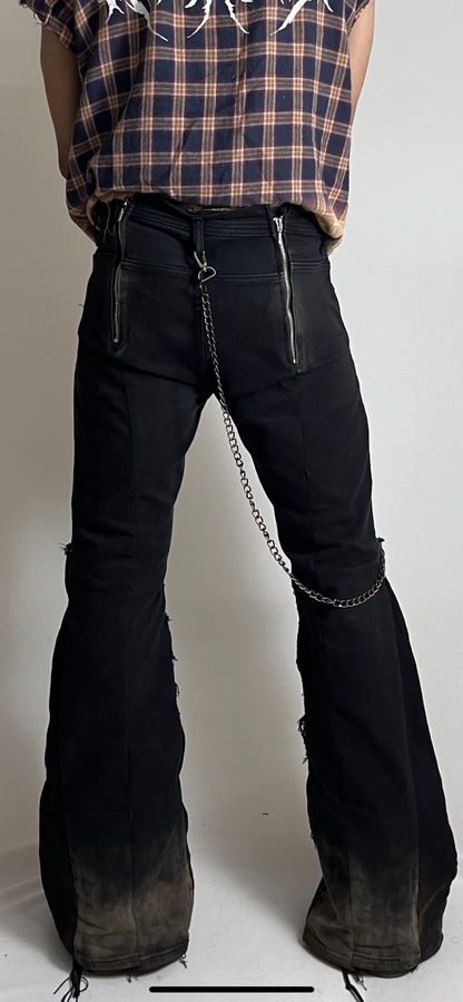Super Flared Reconstructed Distressed Jeans