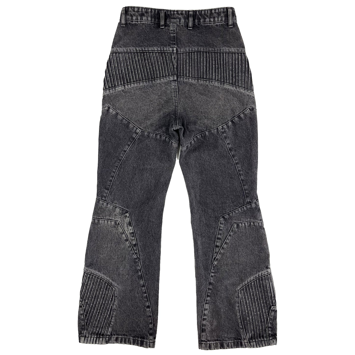 BIKER DENIM PANTS - DARK GREY
