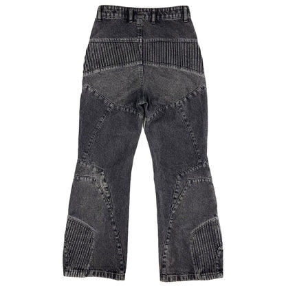 BIKER DENIM PANTS - DARK GREY