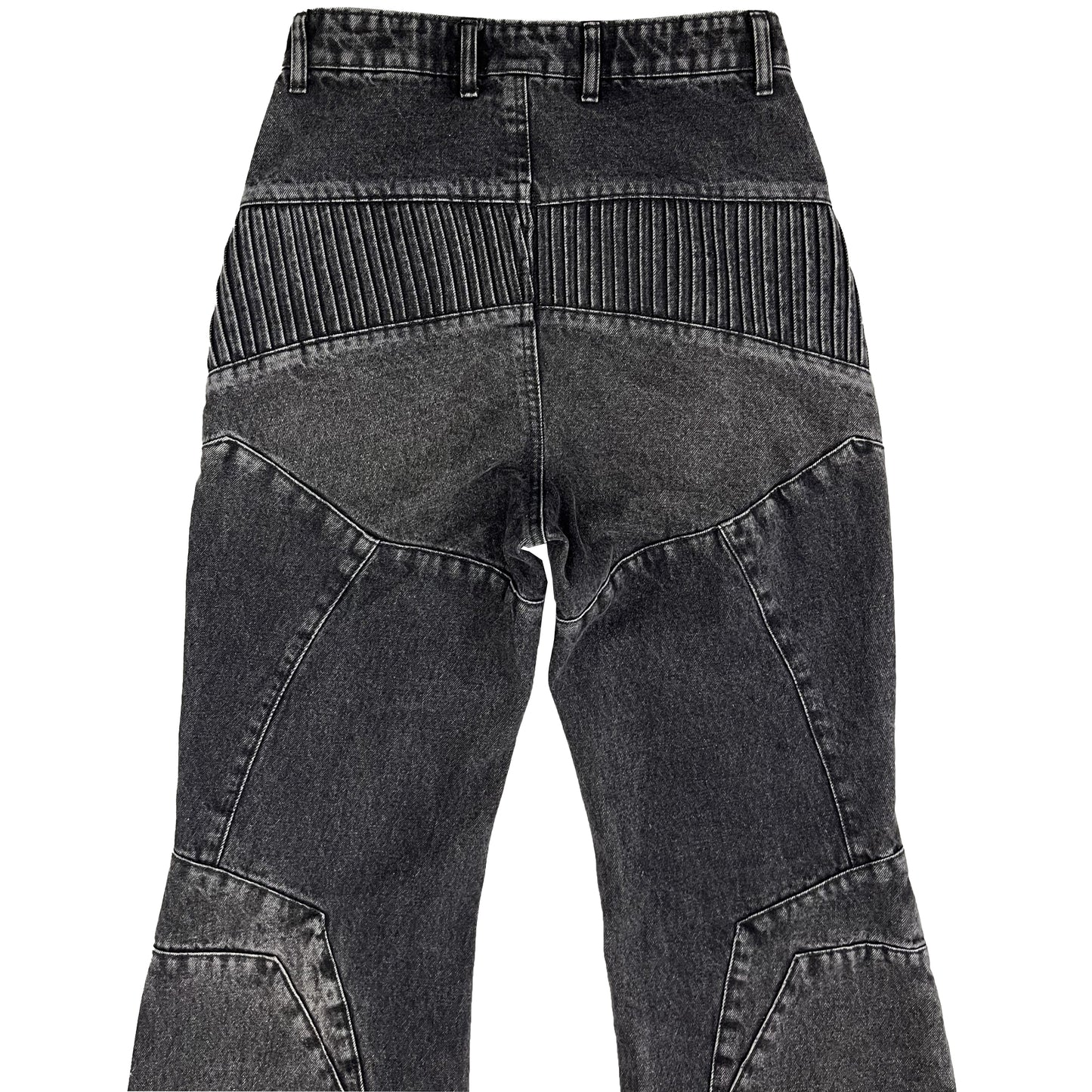 BIKER DENIM PANTS - DARK GREY