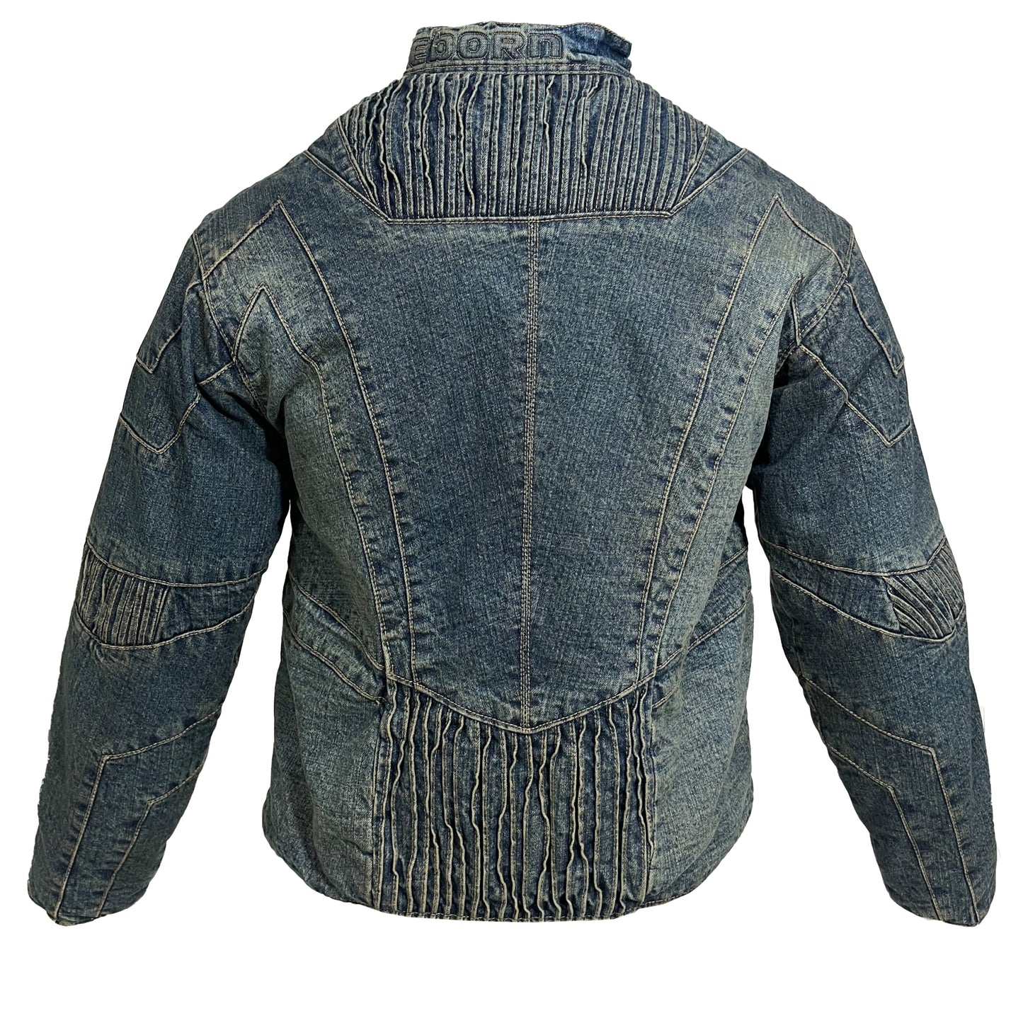 BIKER DENIM JACKET - VINTAGE BLUE