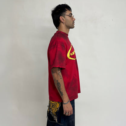 SUPER DISTRESSED MC SPICY T-SHIRT OVERSIZED - RED