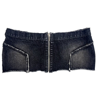 MINI DENIM SKIRT - BLACK SAMPLE