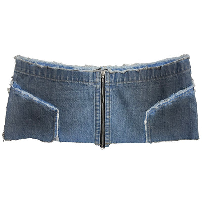 MINI DENIM SKIRT - DIRTY LIGHT BLUE SAMPLE