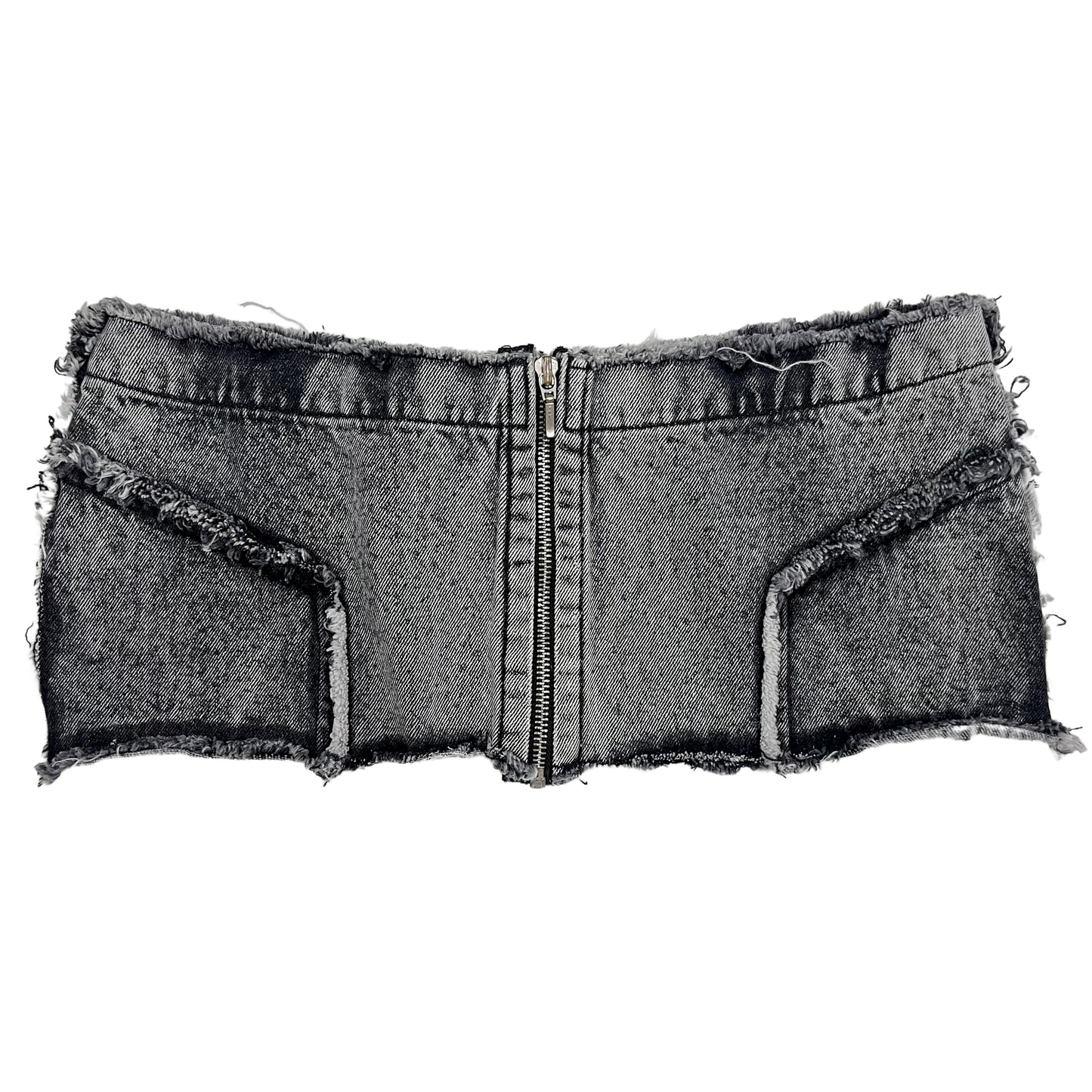 MINI DENIM SKIRT - LIGHT GREY SAMPLE