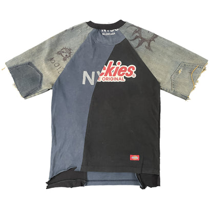 Reconstructed Raglan T Shirt (Denim hybrid)