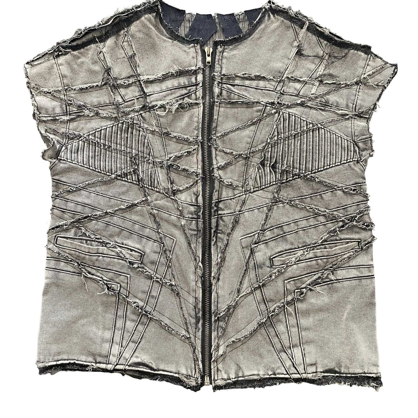 Moto Denim Vest Sample