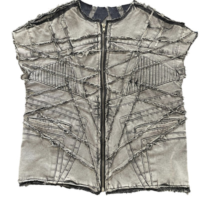 Moto Denim Vest Sample