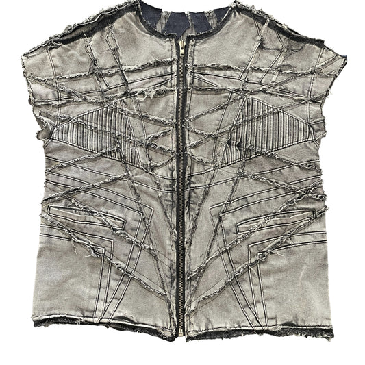 Moto Denim Vest Sample